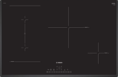 Bosch PVS851FB5E Piano cottura da incasso a induzione, nero, CombiZone, 4 zone 80 cm