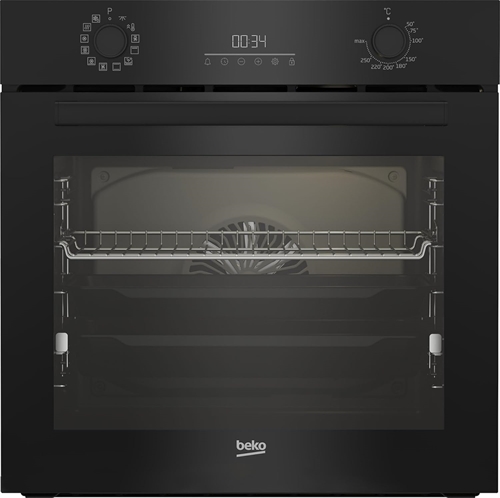 Beko BBIR17300BCS - Forno da incasso multifunzione da 60 cm - Termoventilato - Classe A - Catalitico - Cristallo Nero - 72 Lt - 13 Funzioni - Funzione Pizza