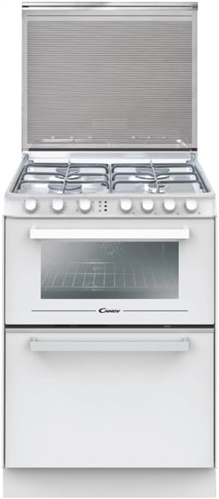 Candy TRIO4GWNT/1 Trio 3in1 Libera installazione, Lavastoviglie, Piano Cottura Gas, Forno Conventional, Bianco