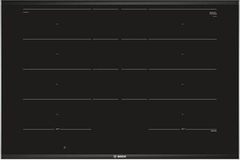 Bosch PXY875DE3E Piano cottura a induzione 80 cm Nero FlexInduction, con profili