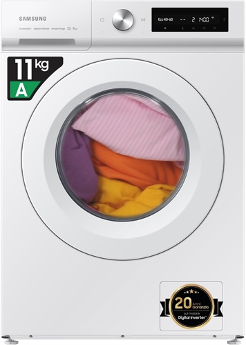 Samsung WW11BB504DTWS3 Lavatrice AI Control Libera Installazione, 11 Kg, 1400 RPM, Classe A, Wifi, Vapore