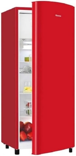 Hisense RR220D4ERE Frigorifero Monoporta Capacità 165 Lt Altezza 128 Cm Colore Rosso Classe Energetica E