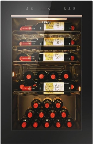 Haier Wine Bank 50 Serie 3 HWS49GAE Cantinetta vino con compressore Libera installazione Nero 49 bottiglia/bottiglie